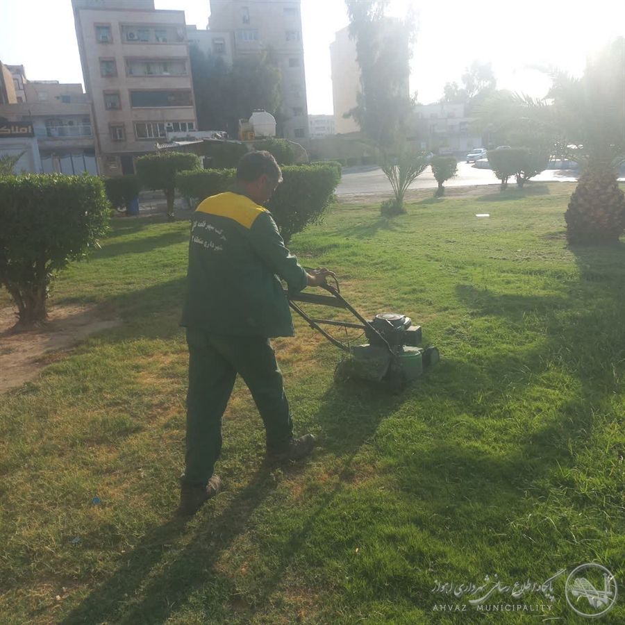 پیرایش و توسعه فضای سبز شهری در سطح منطقه ۳ اهواز