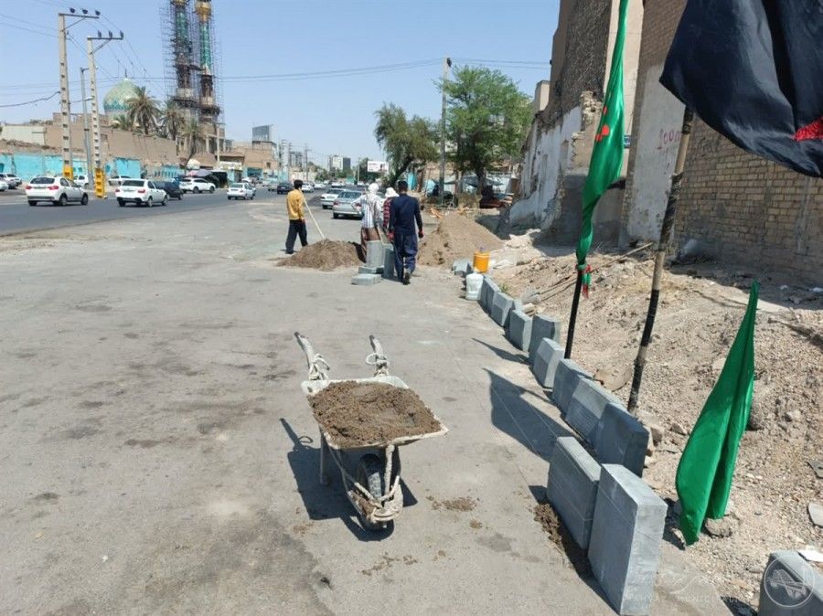 آغاز عملیات جدولگذاری و پیادهروسازی پروژه تعریض خیابان نهجالبلاغه