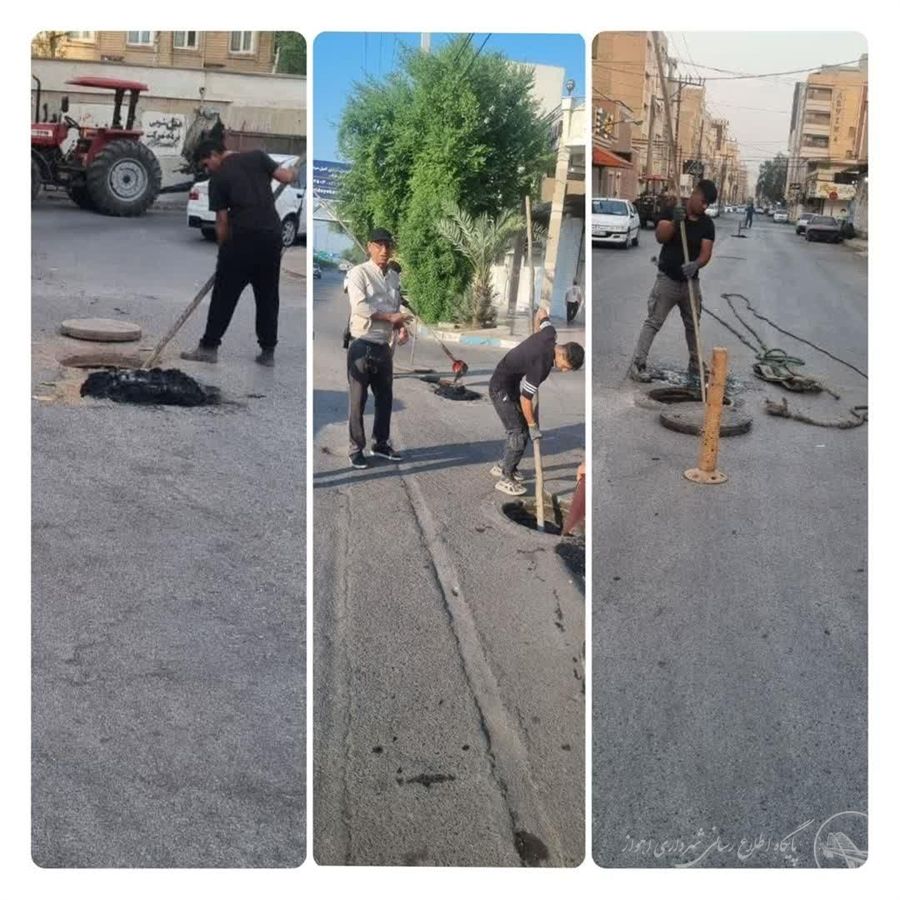 آغاز عملیات لایروبی و صفحه کشی خطوط فاضلاب توسط منطقه ۳ اهواز