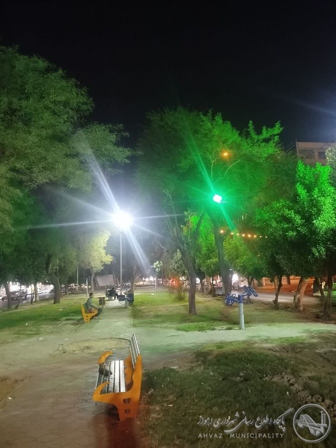 نور پردازی در پارک جوادالائمه؛ منظرهای متفاوت برای شهروندان