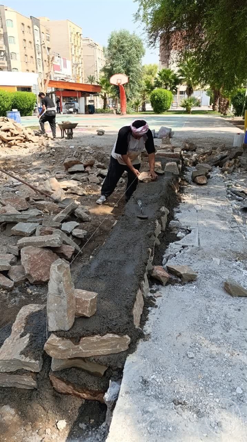 بهسازی و ارتقای امکانات رفاهی در پارک زیتون کارمندی توسط منطقه سه اهواز
