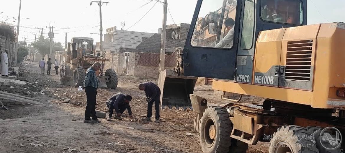 شتاببخشی به بهسازی معابر ملاشیه؛ آغاز زیرسازی خیابان هشتم