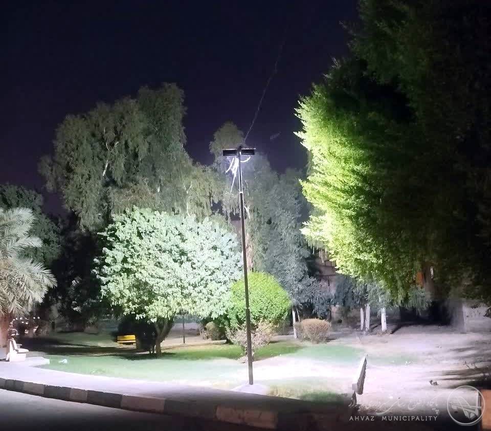 رفع خاموشی و بازگشت روشنایی پایه‌های فضای سبز ساحلی در نبش خیابان رستگاری