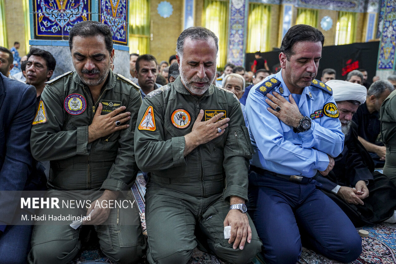 مراسم استقبال از پیکر خلبان شهید مجید کاظمی در شیراز