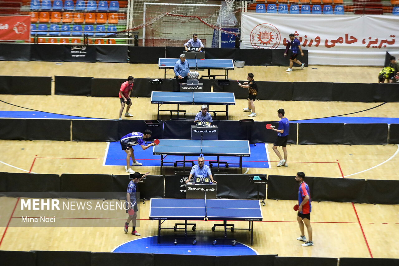 مسابقات قهرمانی تنیس روی میز امیدهای کشور در تبریز