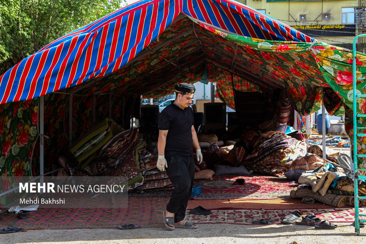 جمع‌آوری موکب‌های اربعین در کربلا