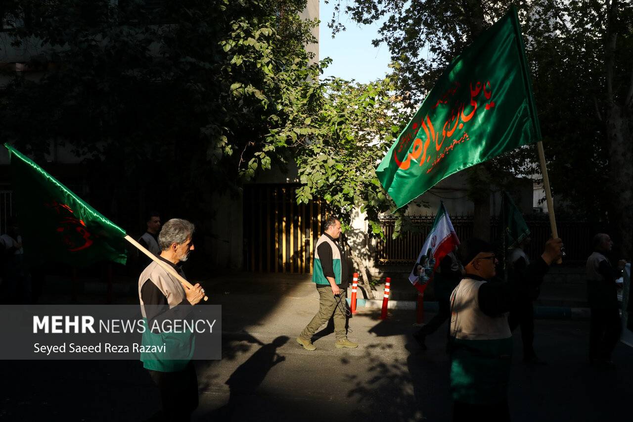 عزاداری خادمیاران رضوی در سوگ پیامبر اکرم(ص) و امام حسن مجتبی(ع)