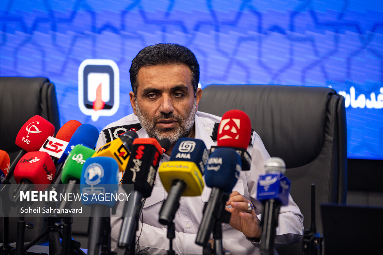 نشست خبری مدیرعامل سازمان آتش نشانی تهران