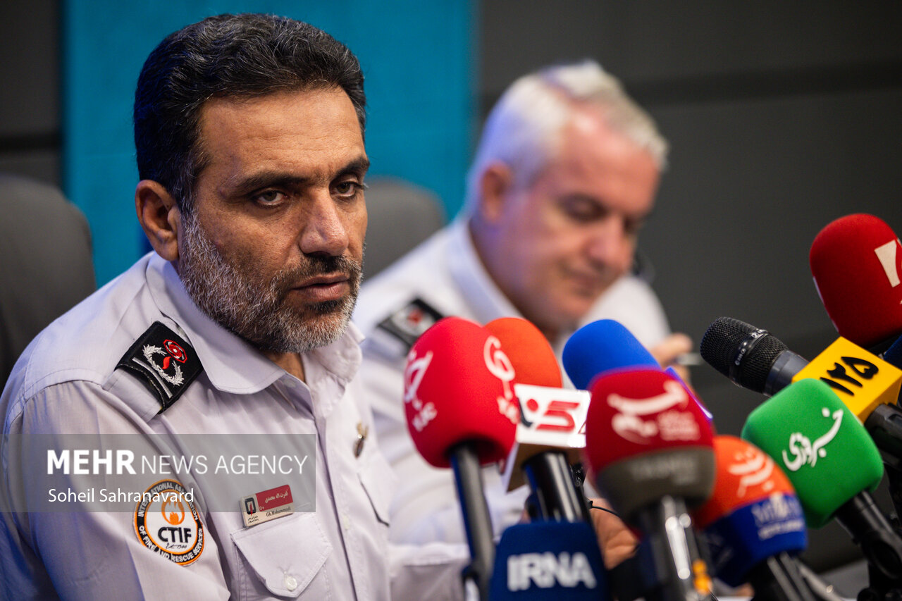 نشست خبری مدیرعامل سازمان آتش نشانی تهران