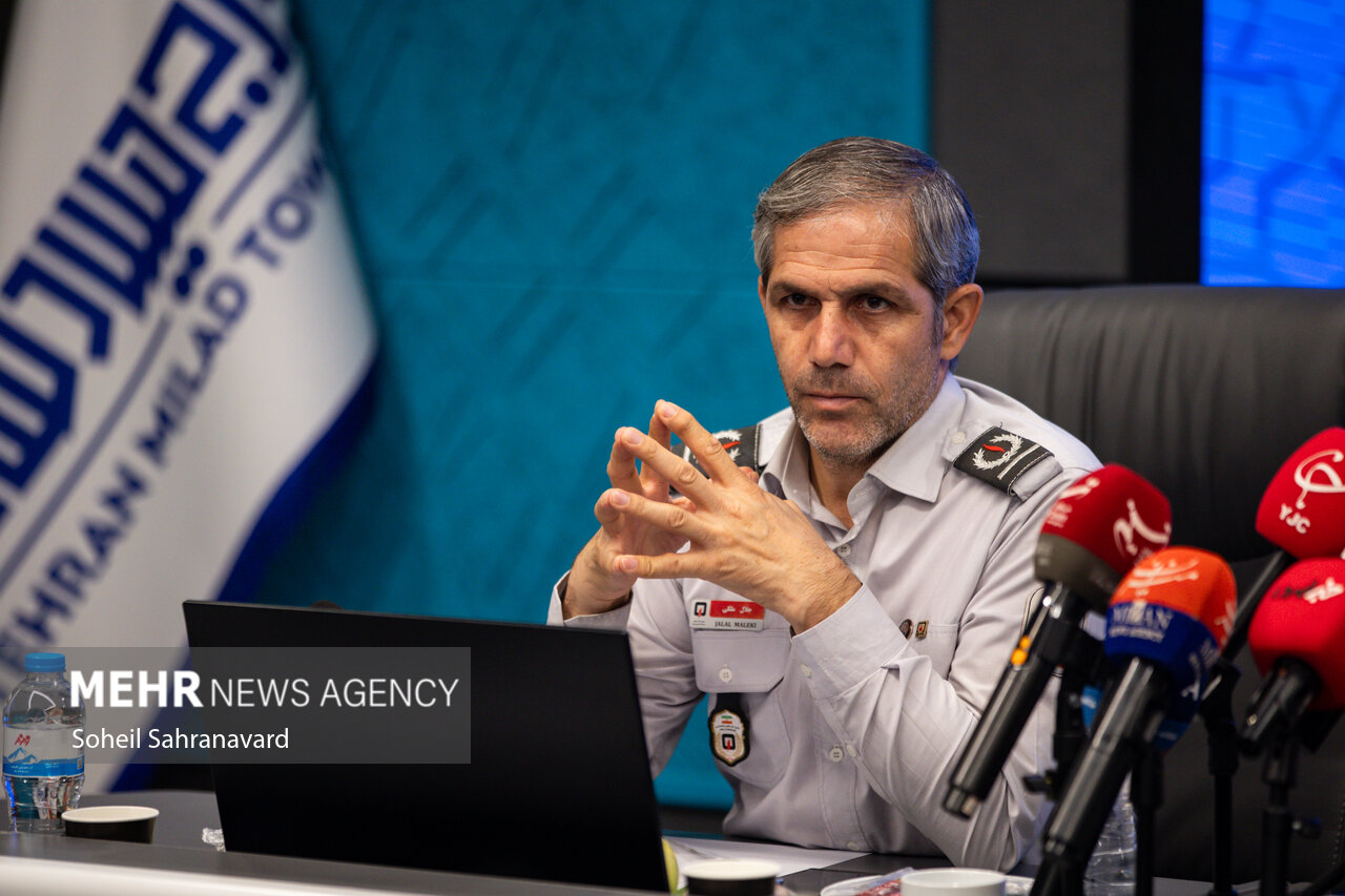 نشست خبری مدیرعامل سازمان آتش نشانی تهران