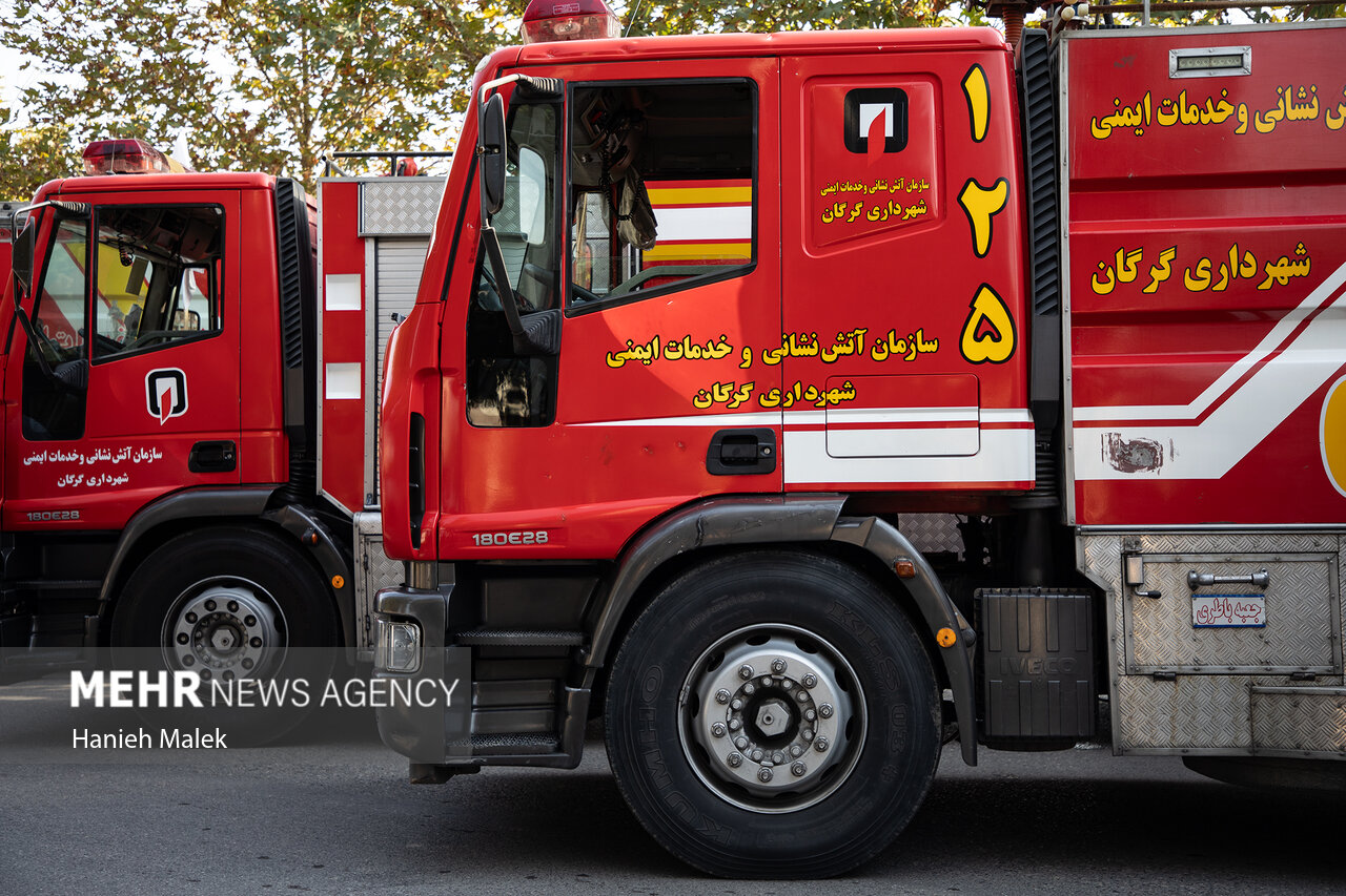رژه ناوگان خودرویی آتش نشانی در گرگان